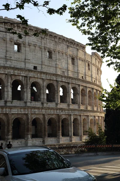 Детальна Інформація Про Знаменитий Амфітеатром Флам Відомий Колізей Римі Італія — стокове фото