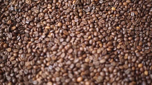 Grains Café Brun Torréfié Est Mélange Arabica Robusta — Video