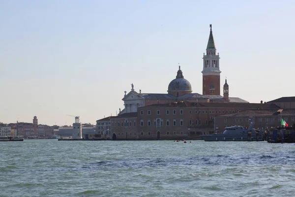 Venedig Italien April 2019 Utsikt Från Vattenbussen Vaporetto Kanalbåt Ångbåt — Stockfoto