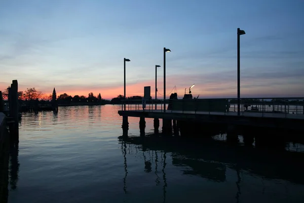 Beautiful Sunset Burano Island Veneto Italy — Stock Photo, Image