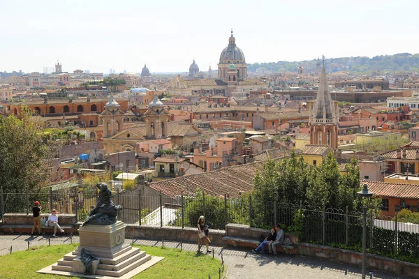 Rome Olaszország Április 2019 Felülnézet Régi Belváros Panorámás Kilátással Híres — Stock Fotó