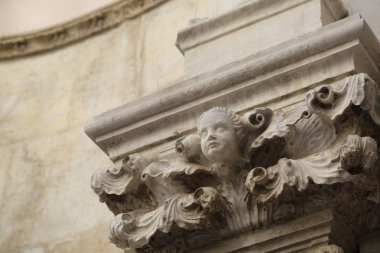 Venedik, İtalya - 20 Nisan 2019: Doge Palace'ın dış detayları (dış).