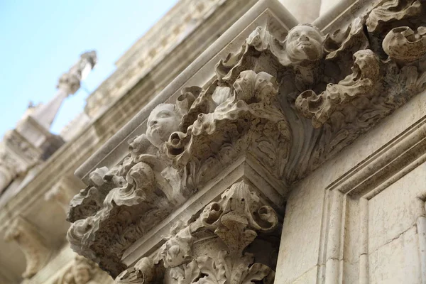 Venice Itália Abril 2019 Detalhes Livre Exterior Doge Palace — Fotografia de Stock