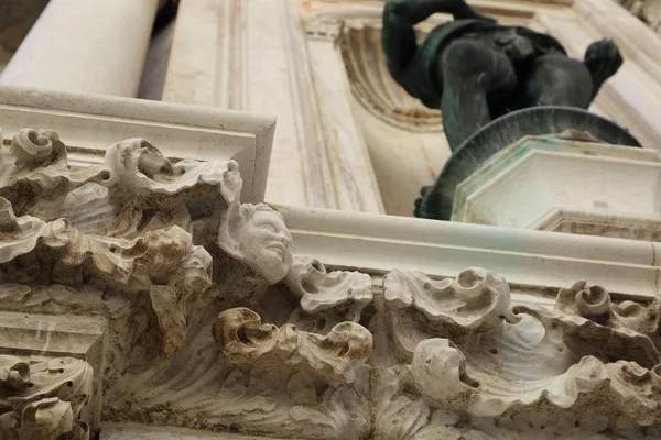 Benátky Itálie Dubna 2019 Venkovní Detaily Exteriér Doge Palace — Stock fotografie