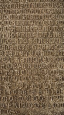 Venedik, Veneto, İtalya - 20 Nisan 2019: Doge Palace'ın iç mekanındaki sanat detayları (Palace Ducale).