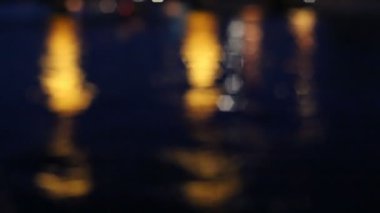 şehrin bulanık ışıkları
