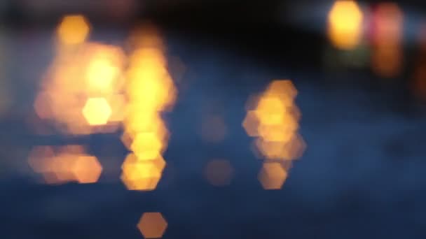 城市的灯光模糊 — 图库视频影像