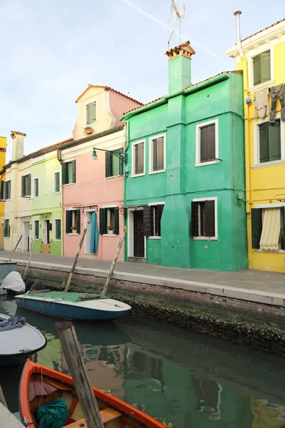 Burano Veneto Talya Nisan 2019 Gün Batımında Renkli Burano Adası — Stok fotoğraf