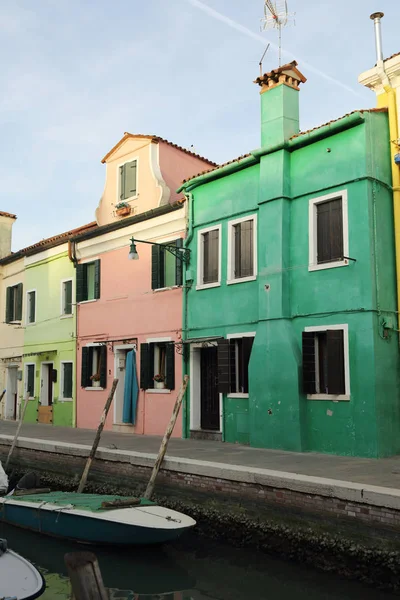 Burano Veneto Talya Nisan 2019 Gün Batımında Renkli Burano Adası — Stok fotoğraf