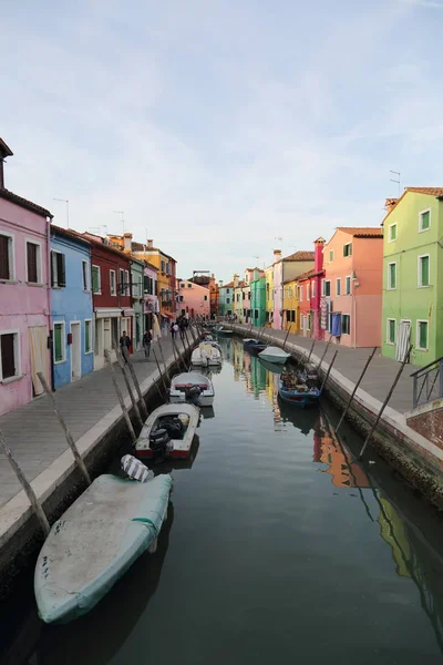 Burano Veneto Talya Nisan 2019 Gün Batımında Renkli Burano Adası — Stok fotoğraf