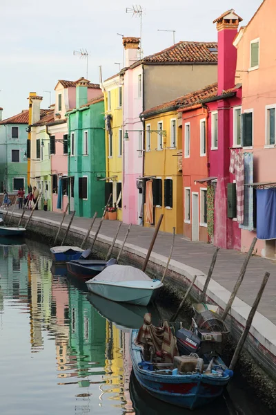 Burano Veneto Italia Abril 2019 Colorida Isla Burano Atardecer —  Fotos de Stock