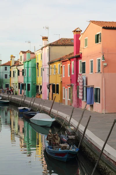 Burano Veneto Talya Nisan 2019 Gün Batımında Renkli Burano Adası — Stok fotoğraf