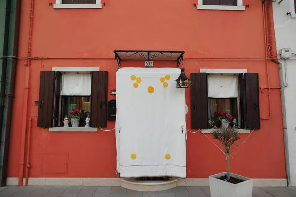 Burano Veneto Italië April 2019 Kleurrijk Eiland Burano Bij Zonsondergang — Stockfoto