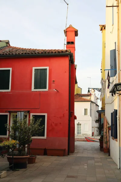 Burano Veneto Italia Abril 2019 Colorida Isla Burano Atardecer — Foto de Stock