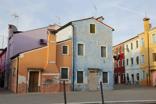 Burano Veneto Italia Aprile 2019 Colorata Isola Burano Tramonto — Foto Stock