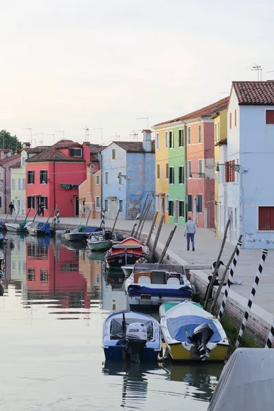 Burano Veneto Italia Abril 2019 Colorida Isla Burano Atardecer —  Fotos de Stock