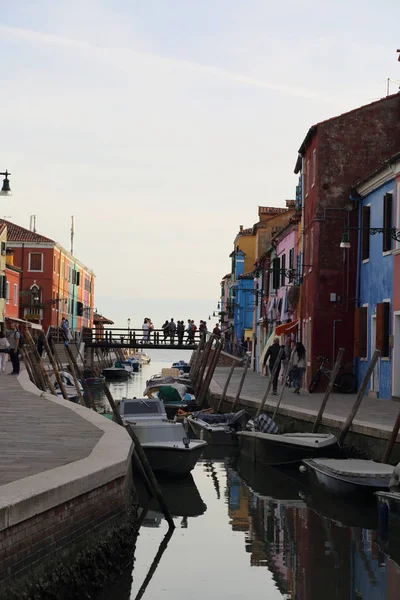 Burano Veneto Italia Abril 2019 Colorida Isla Burano Atardecer —  Fotos de Stock