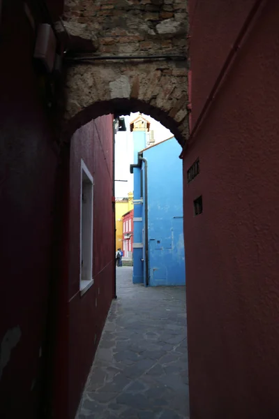 Burano Veneto Italië April 2019 Kleurrijk Eiland Burano Bij Zonsondergang — Stockfoto