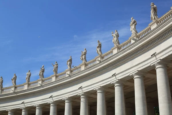 Statyer Petersplatsen Vatikanen Rom Italien — Stockfoto