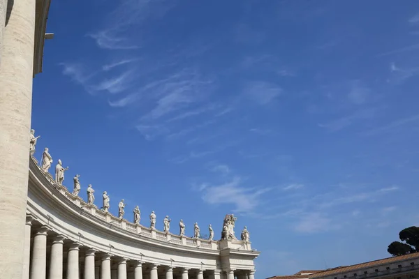 Estátuas Praça São Pedro Vaticano Roma Itália — Fotografia de Stock