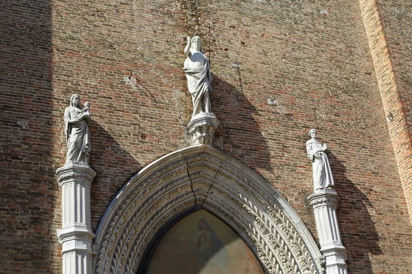 Prohlédněte Památek Výtvarně Detailních Prvků Města Benátky Architekturu Občany Turisty — Stock fotografie