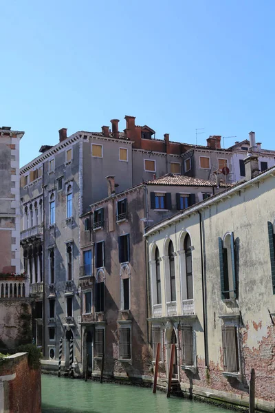 Vista Desde Las Vistas Detalles Artísticos Ciudad Venecia Arquitectura Ciudadanos — Foto de Stock