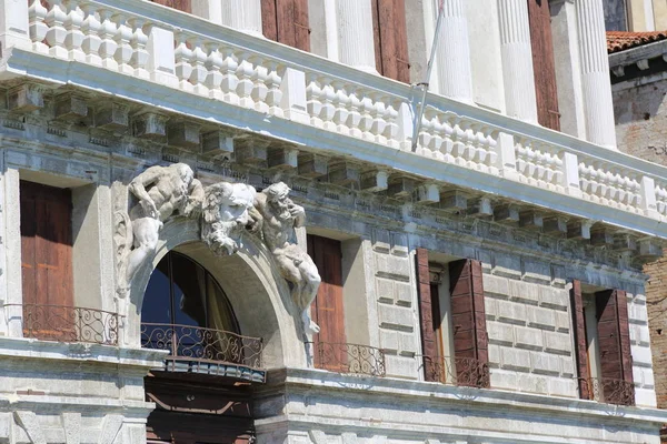 Utsikt Från Sevärdheter Och Konst Detailts Staden Venedig Arkitektur Medborgare — Stockfoto