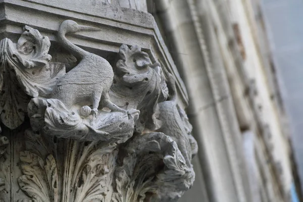 Venice Veneto Itália Abril 2019 Detalhes Arte Das Colunas Doge — Fotografia de Stock