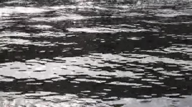 Güneşli bir yaz gününde güneş ışınları nehre yansıyor. Seçili odak