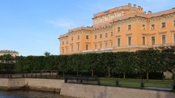 Saint Petersburg Rússia Junho 2019 Vista Sobre Castelo Mikhailovsky Durante — Vídeo de Stock