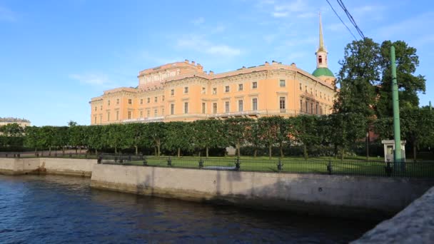 San Petersburgo Rusia Junio 2019 Vista Del Castillo Mikhailovsky Durante — Vídeos de Stock