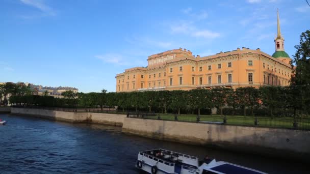 Saint Petersburg Russia June 2019 View Mikhailovsky Castle Daytime — Stock Video