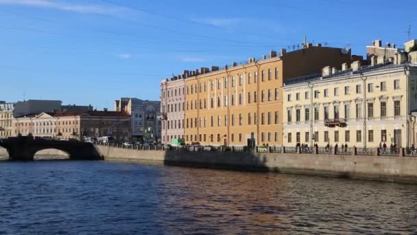 Saint Petersburg Rússia Junho 2019 Vista Ponte Sobre Rio Neva — Vídeo de Stock