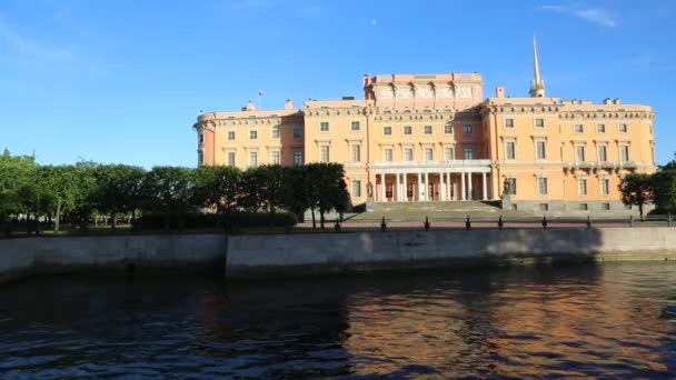 San Petersburgo Rusia Junio 2019 Vista Del Castillo Mikhailovsky Durante — Vídeo de stock