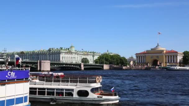 Petersburg Rosja Czerwca 2019 Widok Pałac Zimowy Ermitaż Muzeum — Wideo stockowe