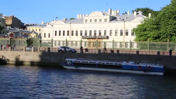 Sankt Petersburg Rosja Czerwca 2019 Widok Mostu Nad Rzeką Nevą — Wideo stockowe