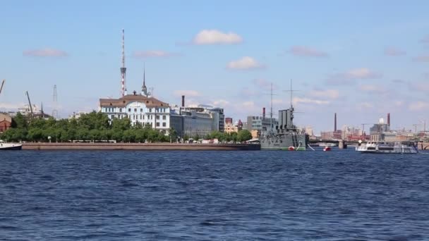 Saint Petersburg Russie Juin 2019 Vue Sur Rivière Neva Musée — Video