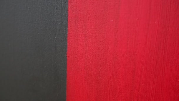 Fondo Texturizado Acrílico Rojo Negro Como Pintura Abstracta Arte Contemporáneo — Vídeo de stock