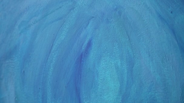 Fondo Texturizado Acrílico Azul Pintado Mano Como Una Pintura Abstracta — Vídeo de stock