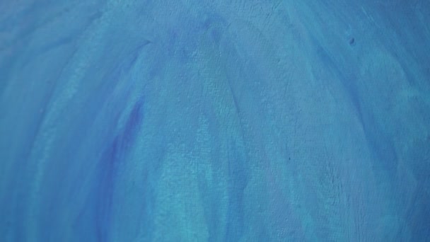 Ručně Namalované Modré Akrylové Pozadí Jako Abstraktní Malířské Dílo Moderního — Stock video