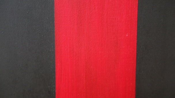 红色和黑色丙烯酸纹理背景作为抽象的当代艺术绘画 所选焦点 模糊散景 — 图库视频影像