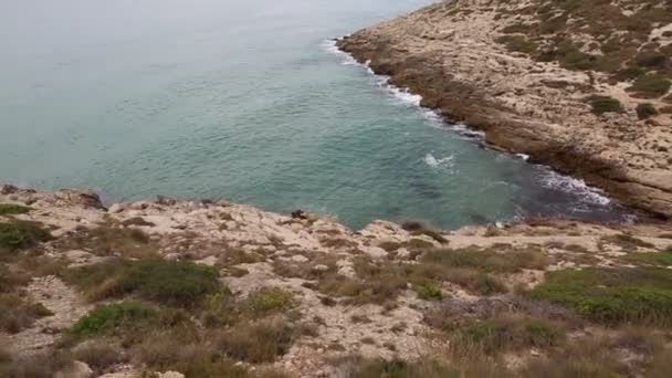 Akdeniz Kayalar Spanya Güzel Sahil — Stok video