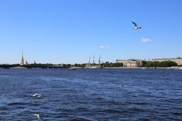 Saint Petersburg Rusya Haziran 2019 Neva Nehri Peter Paul Kalesinin — Stok fotoğraf