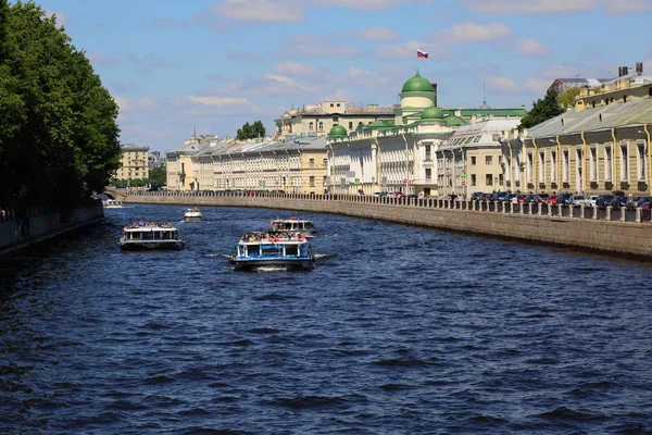 Sint Petersburg Rusland Juni 2019 Prachtig Uitzicht Rivier Neva Peter — Stockfoto