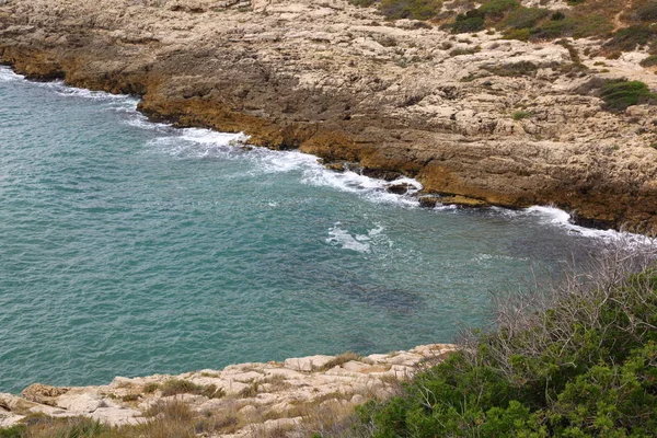 Akdeniz Kayalar Spanya Güzel Sahil — Stok fotoğraf