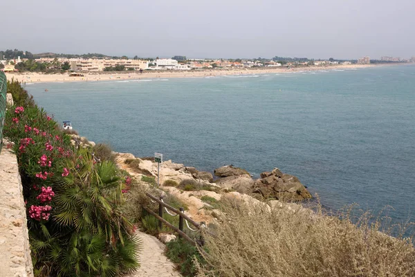 Mar Mediterrâneo Rochas Bela Praia Espanha — Fotografia de Stock