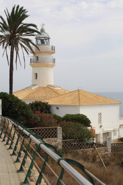 Akdeniz'de Cullera deniz feneri, Valencia, İspanya