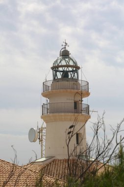 Akdeniz'de Cullera deniz feneri, Valencia, İspanya