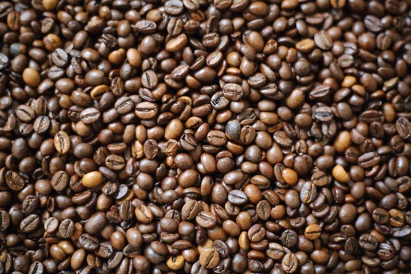 Coffee Beans Blur Testured Background Defocus Selected Focus Coffee Texture — Stock Photo, Image