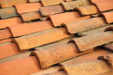 Floransa, İtalya - 24 Nisan, 2019: Floransa, İtalya'da güzel çatı kiremitleri